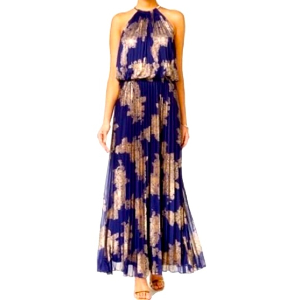 Gorgeous blue and gold dress